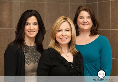 Group executive portrait of three women at Slingerland Community Care